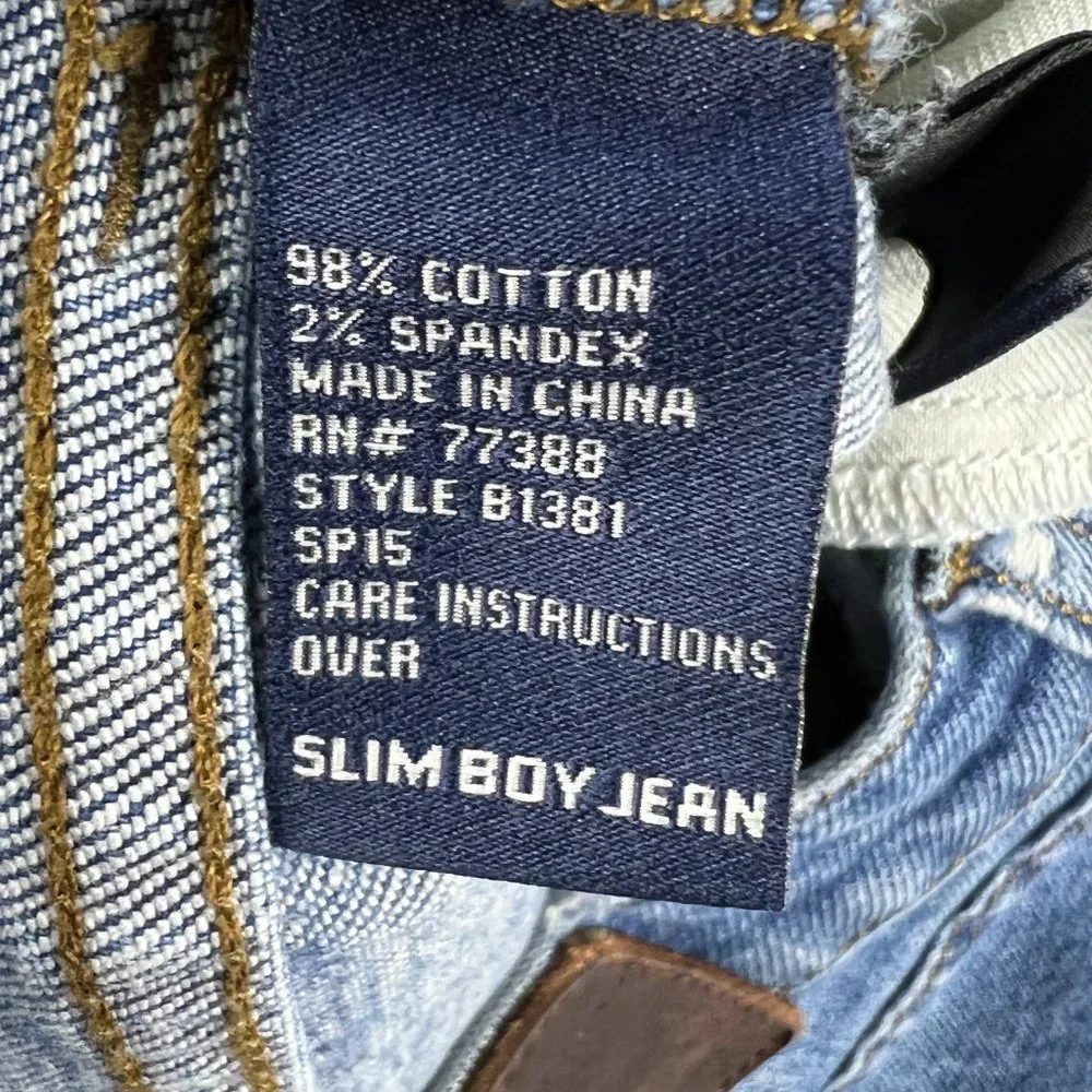 Madewell Jean Shorts Women's 24 Slim Boy Blue Fade Whiskers Cut Off Denim Jorts